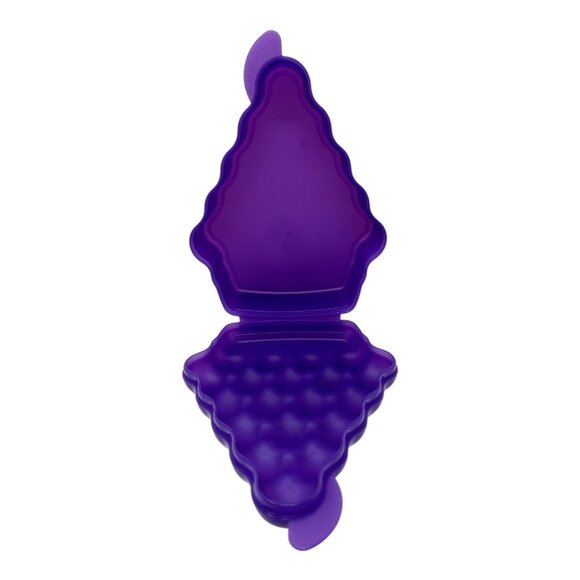 Tupperware Grape Forget Me Not Storage Container Purple Lunch Snack Hinged Lid - Picture 7 of 7